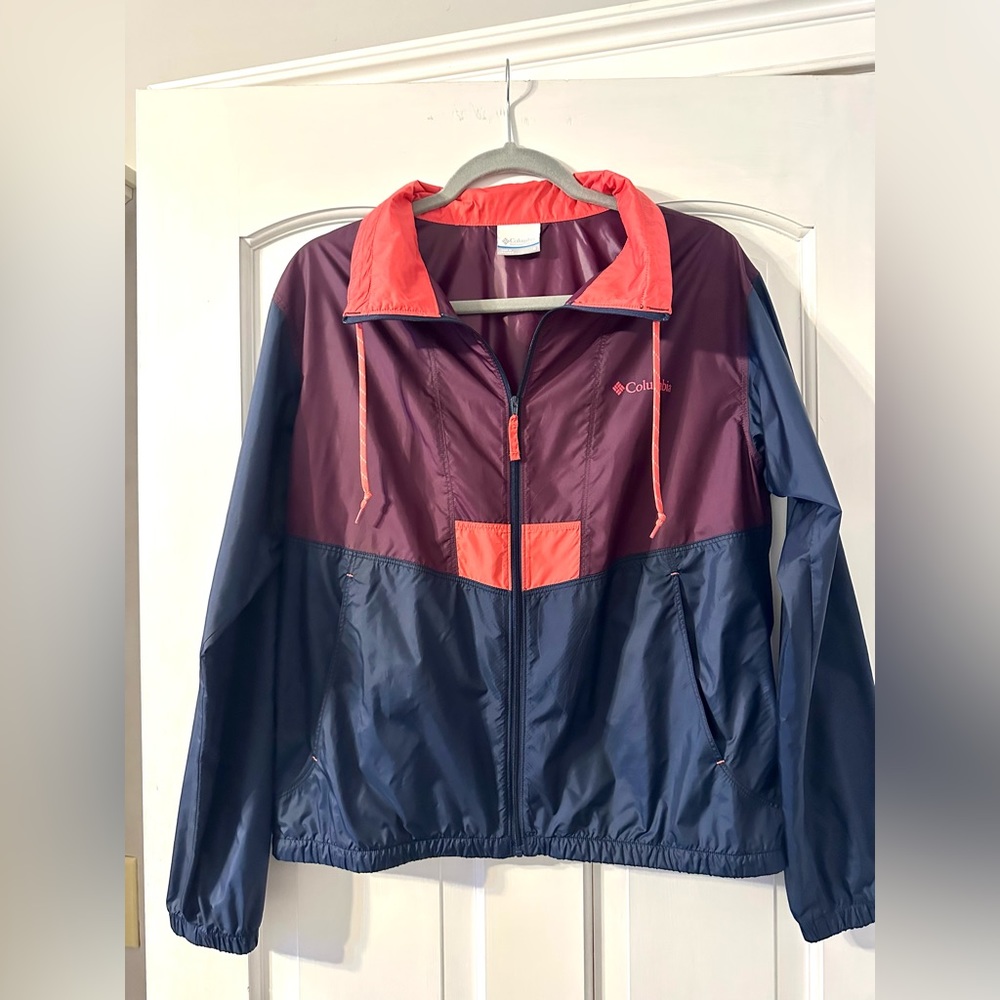🌈🥳HP Columbia Light Weight Windbreaker/ Rain Jacket Retro Style Women’s M